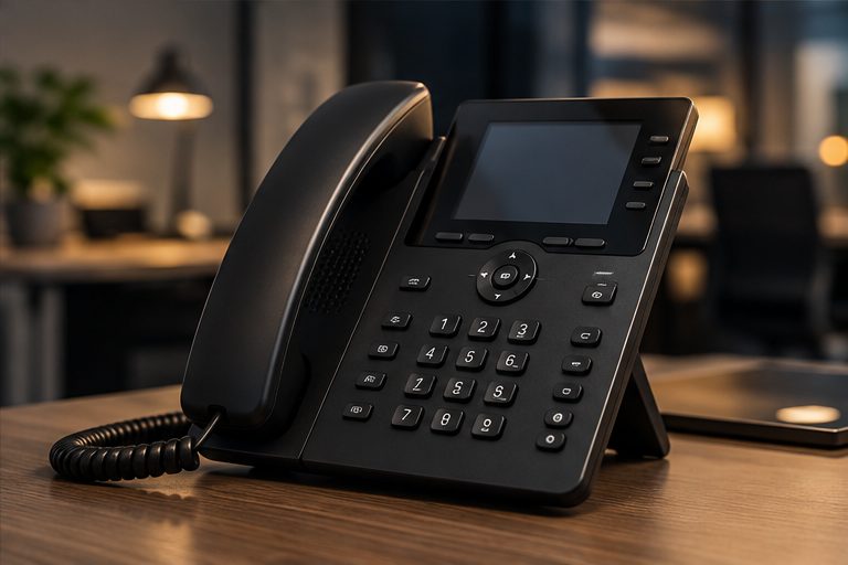 Telefon biurowy do kontaktu